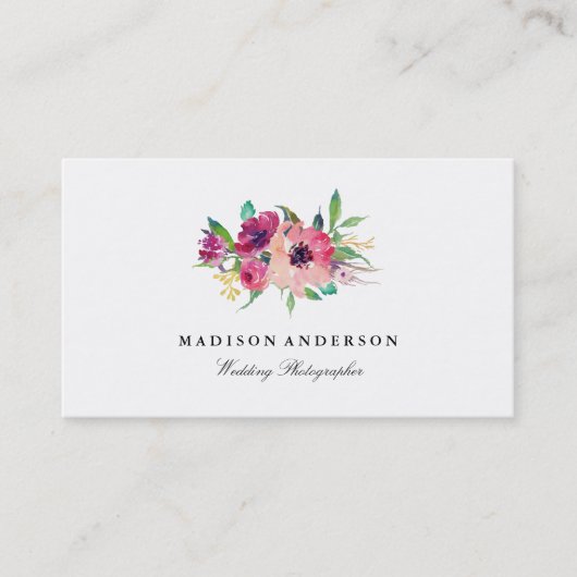 Summer Blooms Business Cards Visitenkarte (Vorderseite)