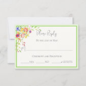 Summer Blooms florale Wedding RSVP Card Karte (Vorderseite)