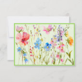 Summer Blooms florale Wedding RSVP Card Karte (Rückseite)