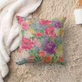 Summer Blooms Watercolor Blume Collage Kissen (Decke)