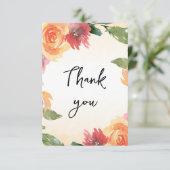 Summer Blossom Baby Dusche Danke Karte (Stehend Vorderseite)