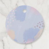 Summer Blue Abstrakt Art Geschenkanhänger (Rückseite)