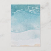 Summer Blue Beach Hochzeit Begleitkarte (Rückseite)