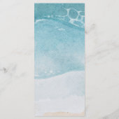 Summer Blue Beach Hochzeit Menükarte (Rückseite)