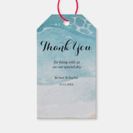 Summer Blue Beach Hochzeitstag Geschenkanhänger