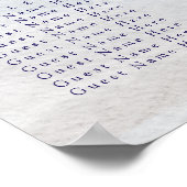 Summer Blue Beach Seekarte Poster (Ecke)