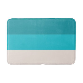 Summer Blue Beach Vibe Colorblock Badematte