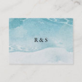 Summer Blue Beach Wedding QR Code Begleitkarte (Rückseite)