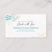 Summer Blue Botanical Farmers Market Bakery Visitenkarte (Vorderseite)