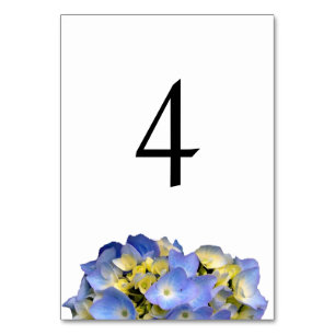 Summer Blue Doppelseitige Tischnummer Cards