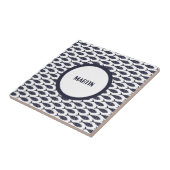 Summer Blue Fish Illustration Fliese (Seite)