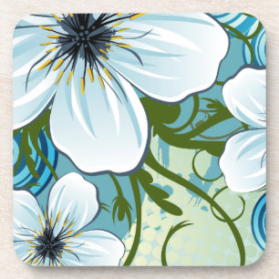 Summer Blue Floral & Butterfliegen Untersetzer