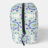 Summer Blue Gold Heart Mandala Waschbeutel (Rechts)