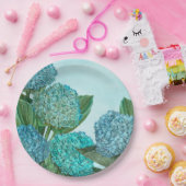 Summer Blue Hydrangea Bouquet Pappteller (Party)