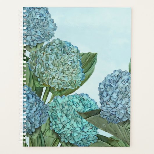 Summer Blue Hydrangea Bouquet Planer (Vorderseite)