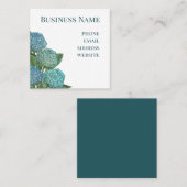 Summer Blue Hydrangea Bouquet Quadratische Visitenkarte (Vorne/Hinten)