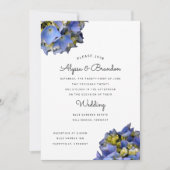 Summer Blue Modern Wedding Einladung (Vorderseite)