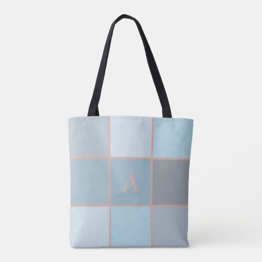 Summer Blue Monogram Geometric Tasche (Rückseite)