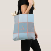 Summer Blue Monogram Geometric Tasche (Von Nahem)