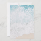 Summer Blue Ocean Beach Hochzeit Einladung (Rückseite)