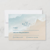 Summer Blue Ocean Beach Hochzeit RSVP Karte (Vorderseite)