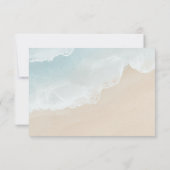 Summer Blue Ocean Beach Hochzeit RSVP Karte (Rückseite)