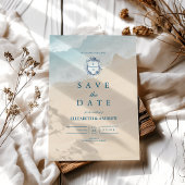 Summer Blue Ocean Beach Hochzeit Save The Date