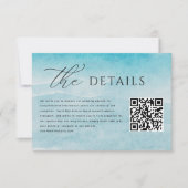 Summer Blue Ocean Beach Hochzeitkarte RSVP Karte (Vorderseite)