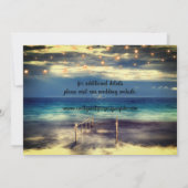 Summer Blue Ocean Beach Hochzeitseinladungen Save The Date (Rückseite)