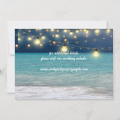 Summer Blue Ocean Beach Hochzeitseinladungen Save The Date (Rückseite)