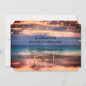 Summer Blue Ocean Beach Hochzeitseinladungen Save The Date (Rückseite)