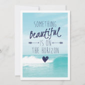 Summer Blue Ocean Quote Hochzeit Einladung (Rückseite)