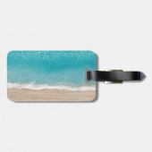 Summer Blue Ocean & Sandy Beach Fotografie Gepäckanhänger (Rückseite horizontal)