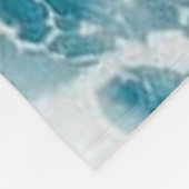 Summer Blue Ocean Wave Fleecedecke (Ecke)