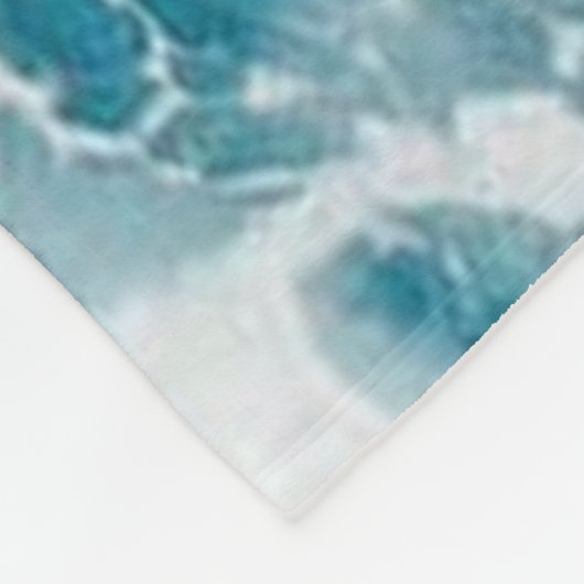 Summer Blue Ocean Wave Fleecedecke (Ecke)