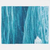 Summer Blue Ocean Wave Fleecedecke (Vorderseite (Horizontal))