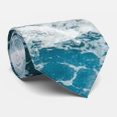 Summer Blue Ocean Wave Krawatte (Gerollt)