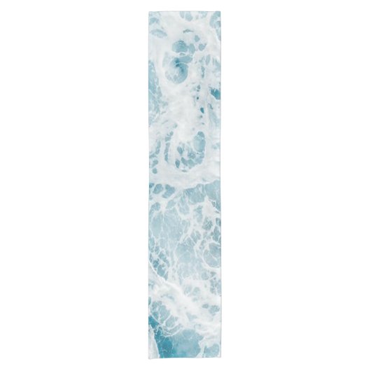 Summer Blue Ocean Wave Kurzer Tischläufer (Vorderseite)