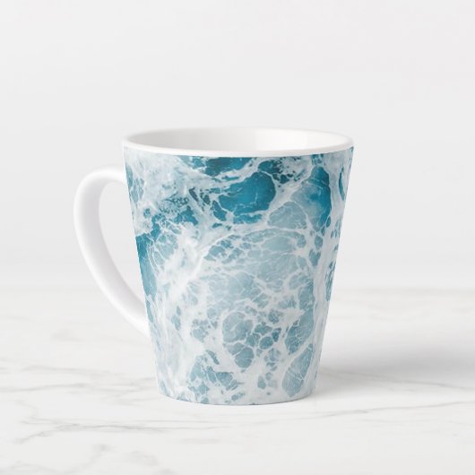 Summer Blue Ocean Wave Milchtasse (Linke Ecke)
