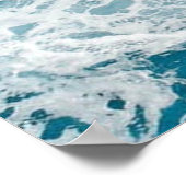 Summer Blue Ocean Wave Poster (Ecke)