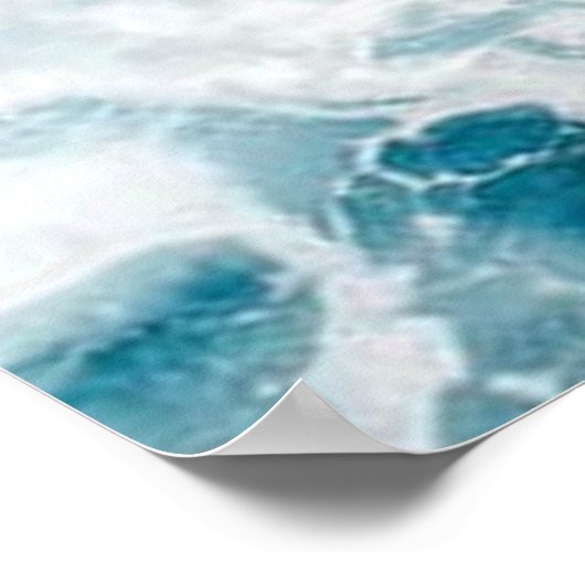 Summer Blue Ocean Wave Poster (Ecke)