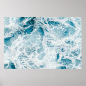 Summer Blue Ocean Wave Poster (Vorne)