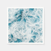 Summer Blue Ocean Wave Serviette (Vorderseite)