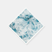 Summer Blue Ocean Wave Serviette (Ecke)