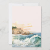 Summer Blue Ocean Waves Tropical Beach Hochzeit Einladung (Rückseite)