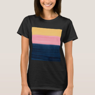 Summer Blue Pink Yellow Strokes Strikes Farbe T-Shirt