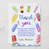 Summer Blue Popsiday Geburtstag Dankeschön Karte (Vorderseite)