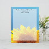 Summer Blue Sky mit gelber Sonnenblume Briefkopf (Stehend Vorderseite)