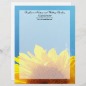 Summer Blue Sky mit gelber Sonnenblume Briefkopf (Vorne/Hinten)
