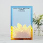 Summer Blue Sky mit gelber Sonnenblume Briefpapier (Stehend Vorderseite)